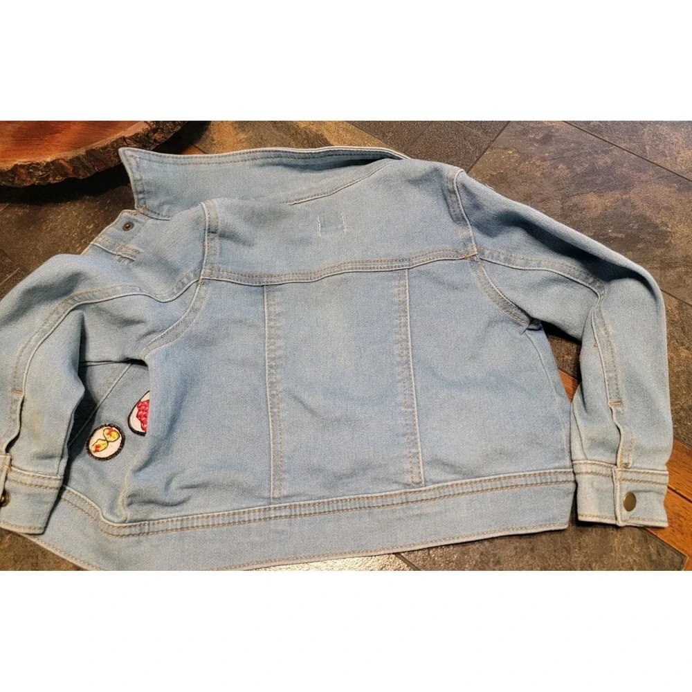 Minnie Mouse Denim Jean Jacket Tutu Couture Girls Sz 3T  Applique Patches Disney